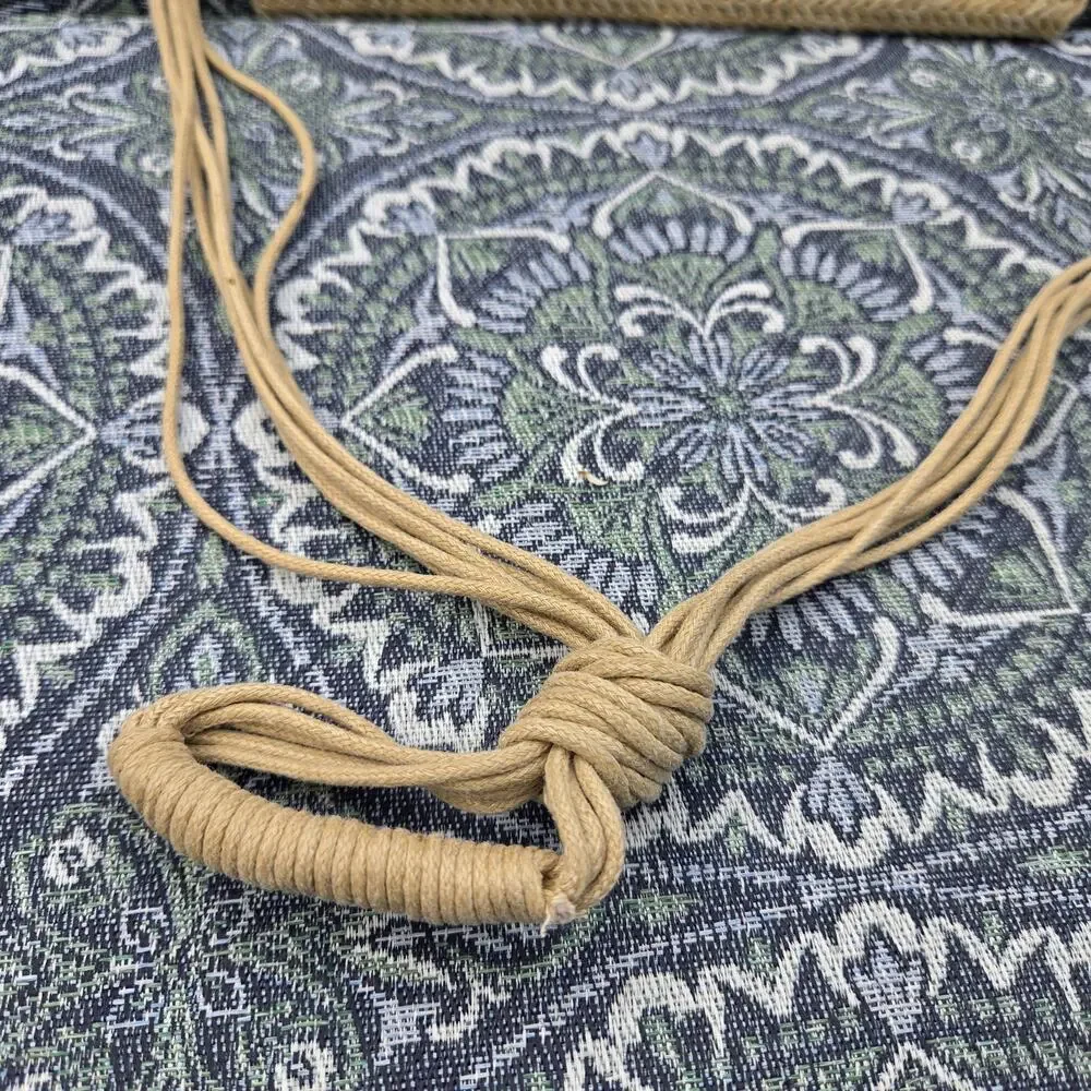 Sun N Sand Purse Crossbody Handbag Macrame Straw Beaded With Shells